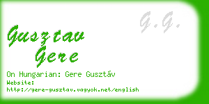 gusztav gere business card
