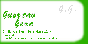 gusztav gere business card